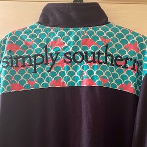 Simply Southern Qtr Zip Navy Pull Over
